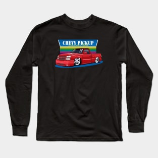 chevy truck lowered style Long Sleeve T-Shirt